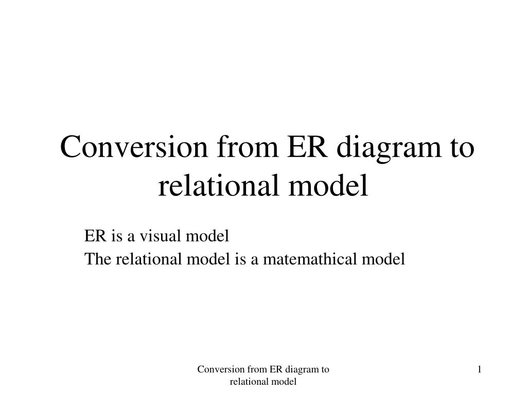 Ppt - Conversion From Er Diagram To Relational Model