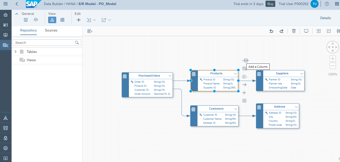 Sap Data Warehouse Cloud – Building Entity Relationship