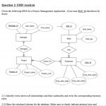 Solved: Question 2: Erd Analysis Given The Following Erd F