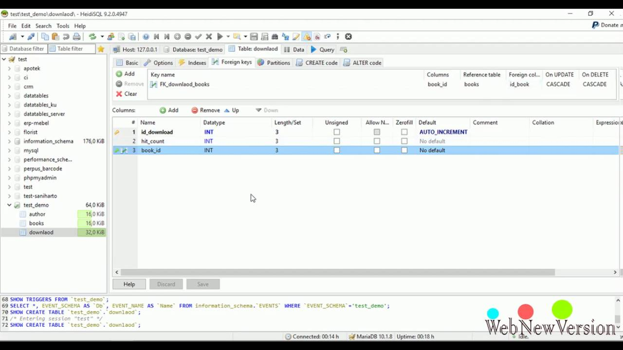 Tutorial Heidisql With Mariadb And Mysql Part 5 Relation 2 Tables And More