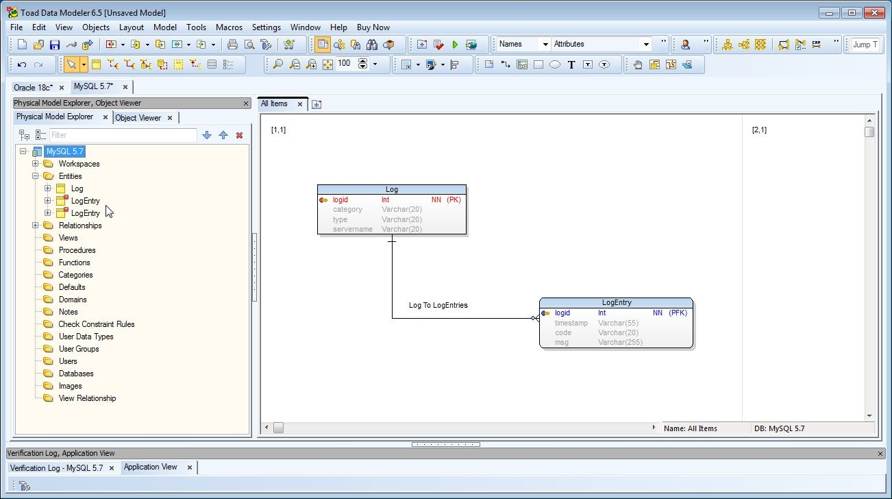 Using Toad Data Modeler With Toad Edge For Mysql 5.x - I