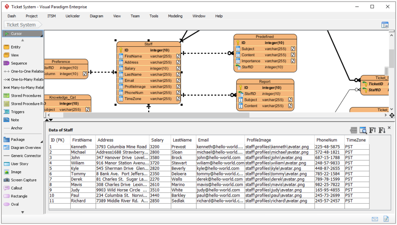 er diagram visual paradigm