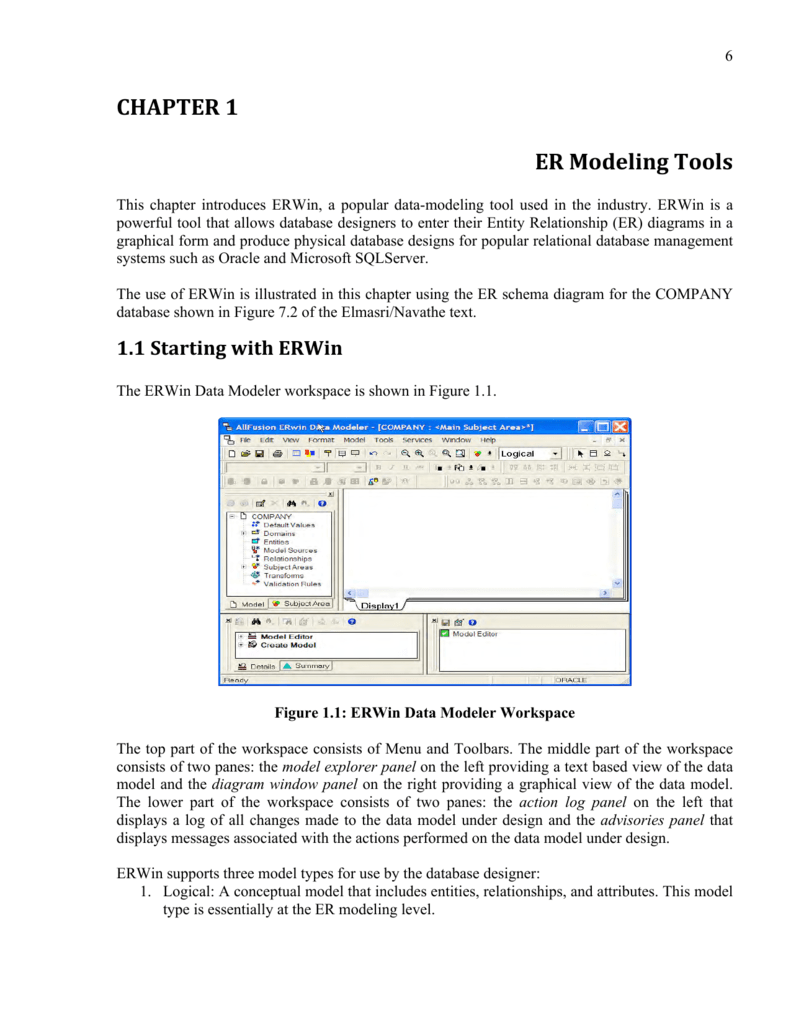 Chapter 1 Er Modeling Tools