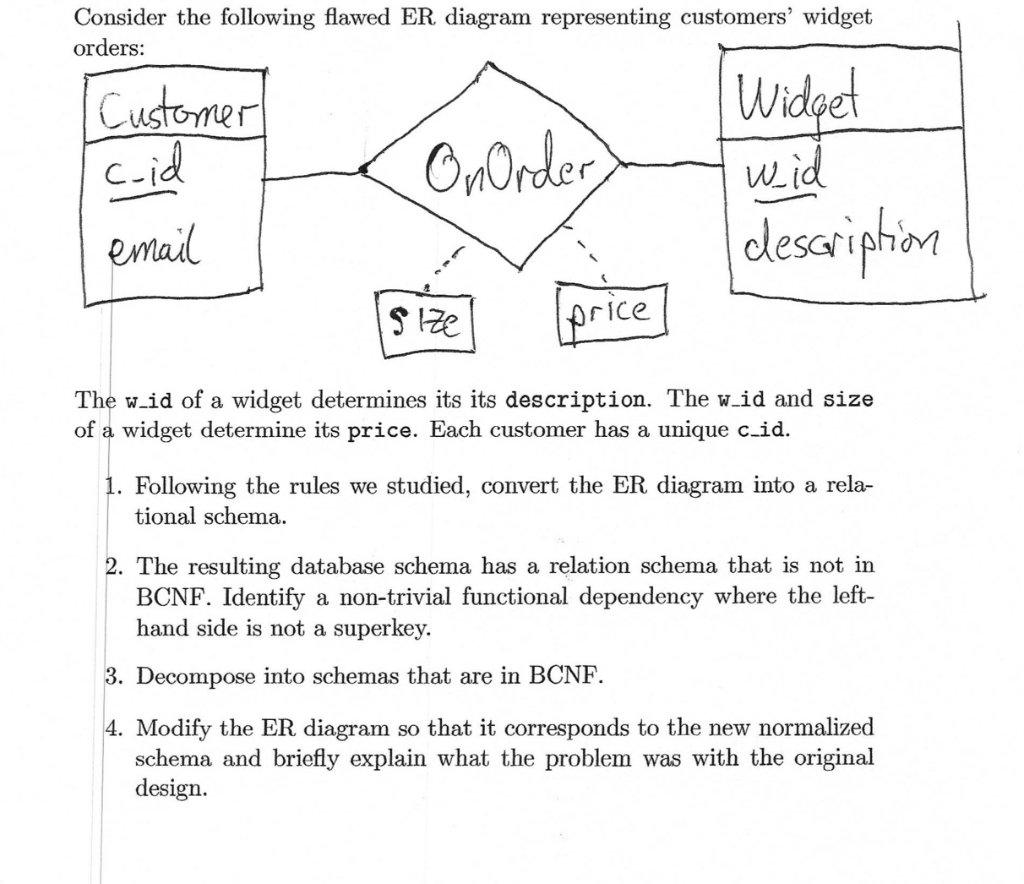 Consider The Following Flawed Er Diagram Represent