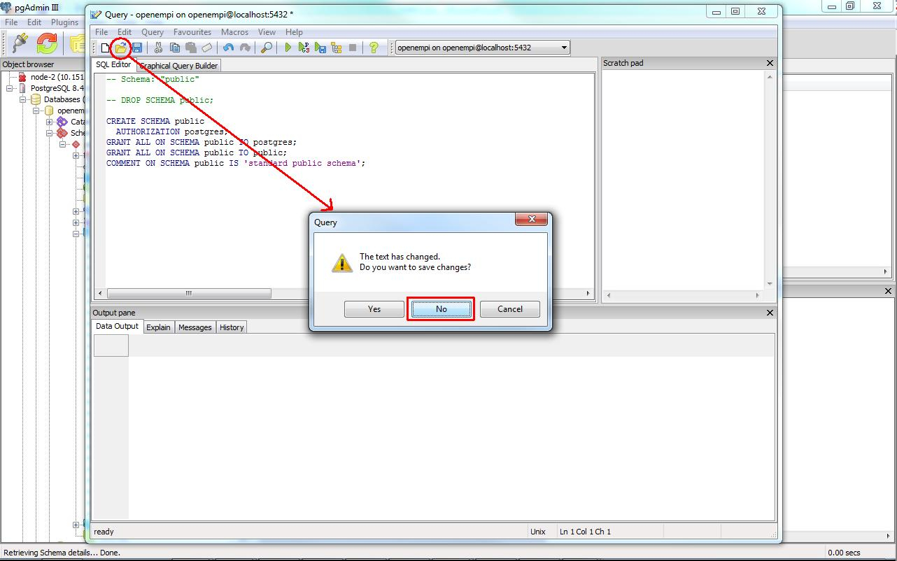 Creating Database Schema With Pgadmin Iii