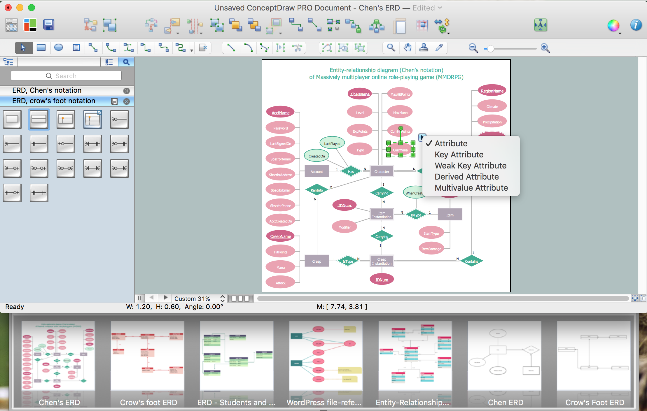 Drawing Er Diagrams On A Mac | Professional Erd Drawing