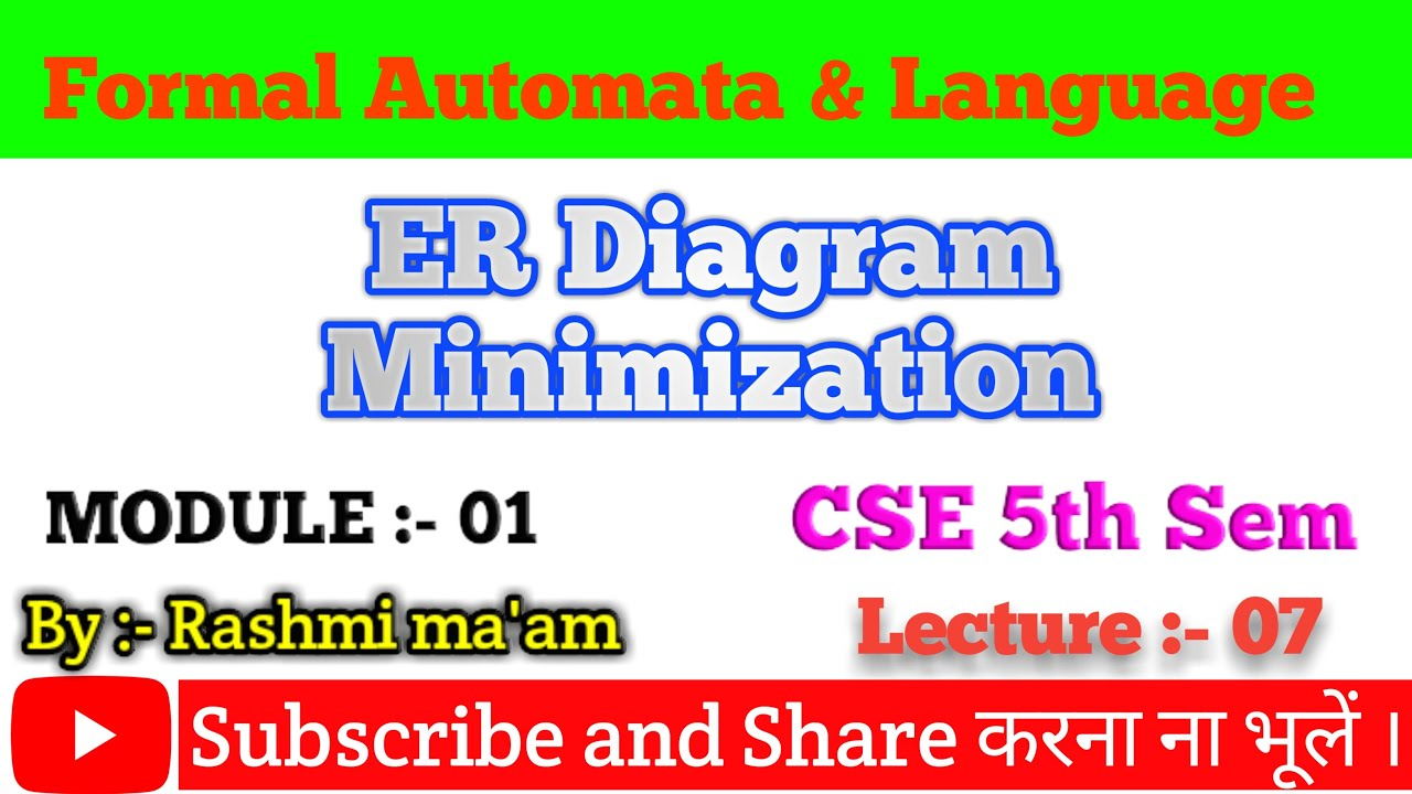 E-R Modelling In Dbms | Er Modelling In Dbms | Minimzation