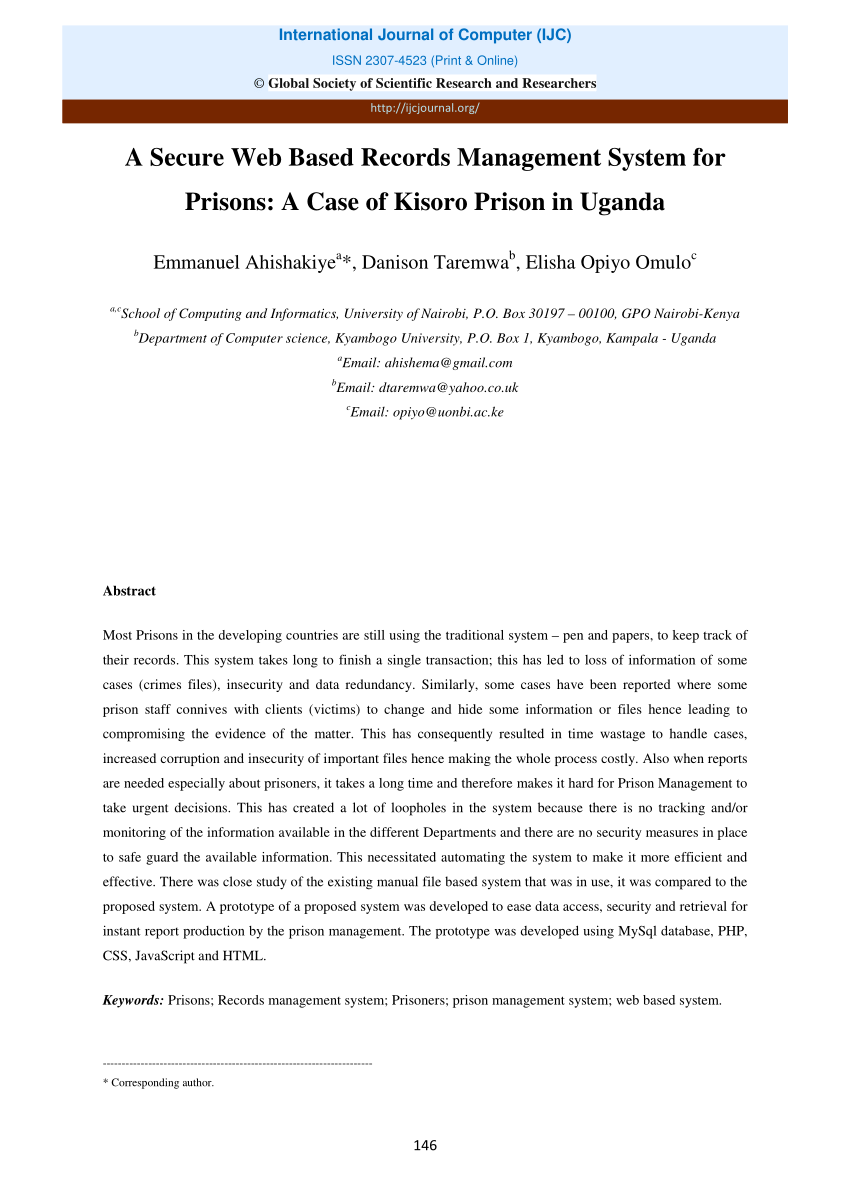 Prison Management System Project Er Diagram