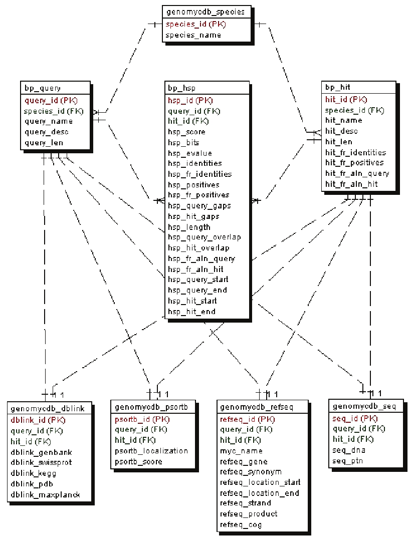 Entity-Relationship Diagram Showing The Relational Structure