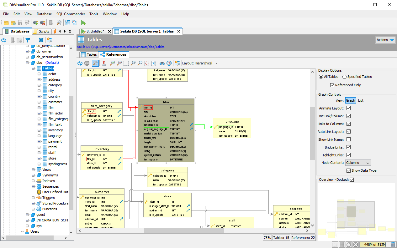 Er Diagrams / Graphs - Dbvisualizer