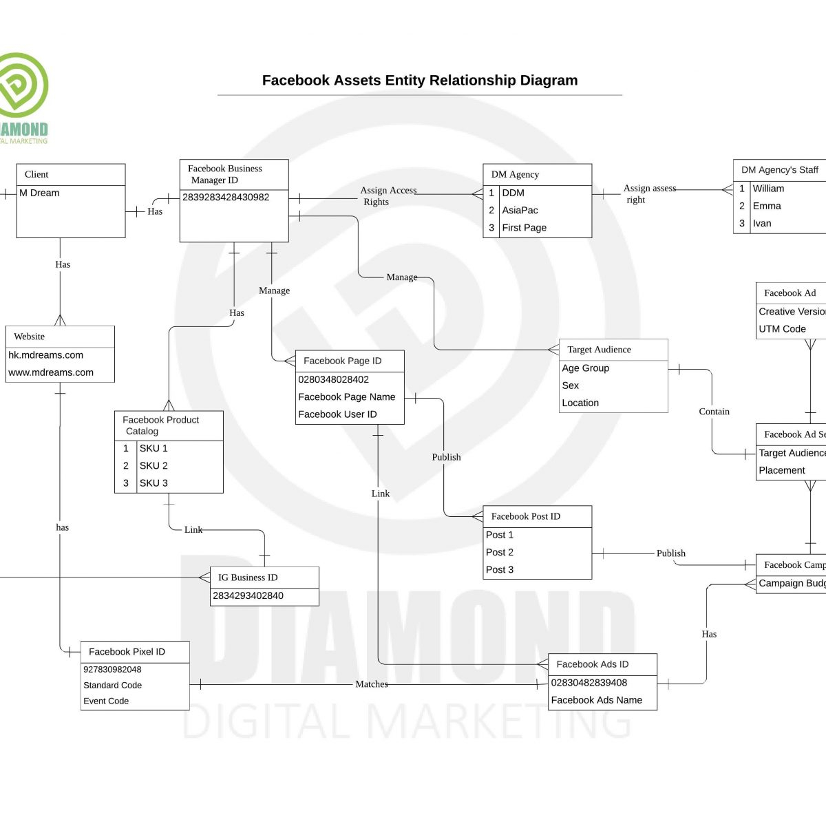 Facebook - Facebook Assets Entity Relationship Model