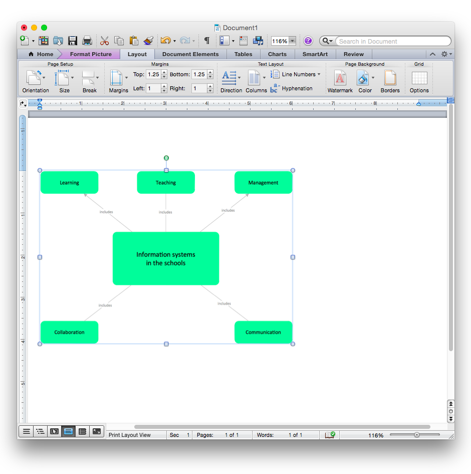 How To Add A Bubble Diagram To A Ms Word Document Using