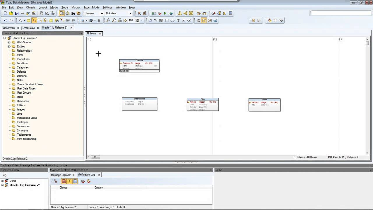 How To Create A Model In Toad Data Modeler