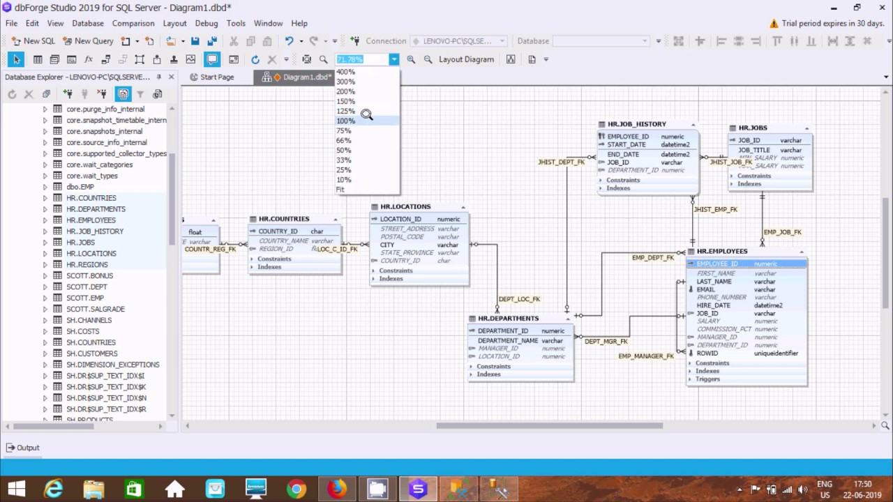 data base creator sql