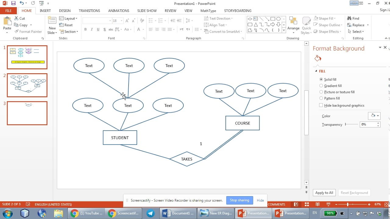 How To Draw Er Diagrams Using Microsoft Powerpoint - Part 2
