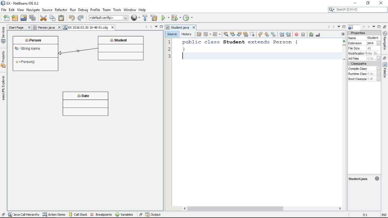 How To Generate Uml Class Diagram From Java Code In Netbeans Using Easyuml  Plugins