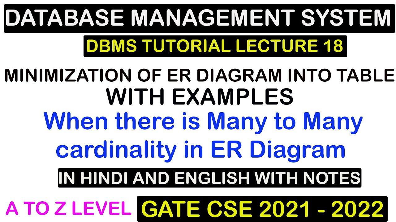 Minimization Of Er Diagram Into Table With Examples | Many