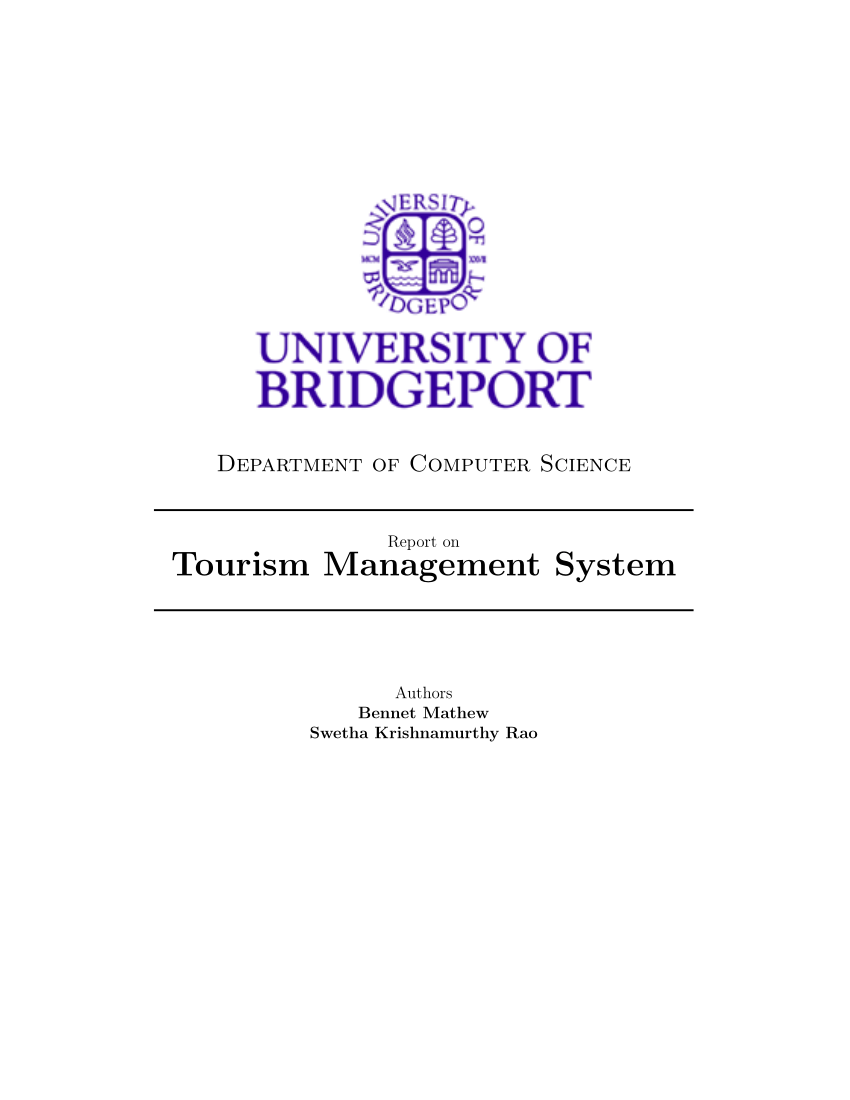 Pdf) Tourism Management System
