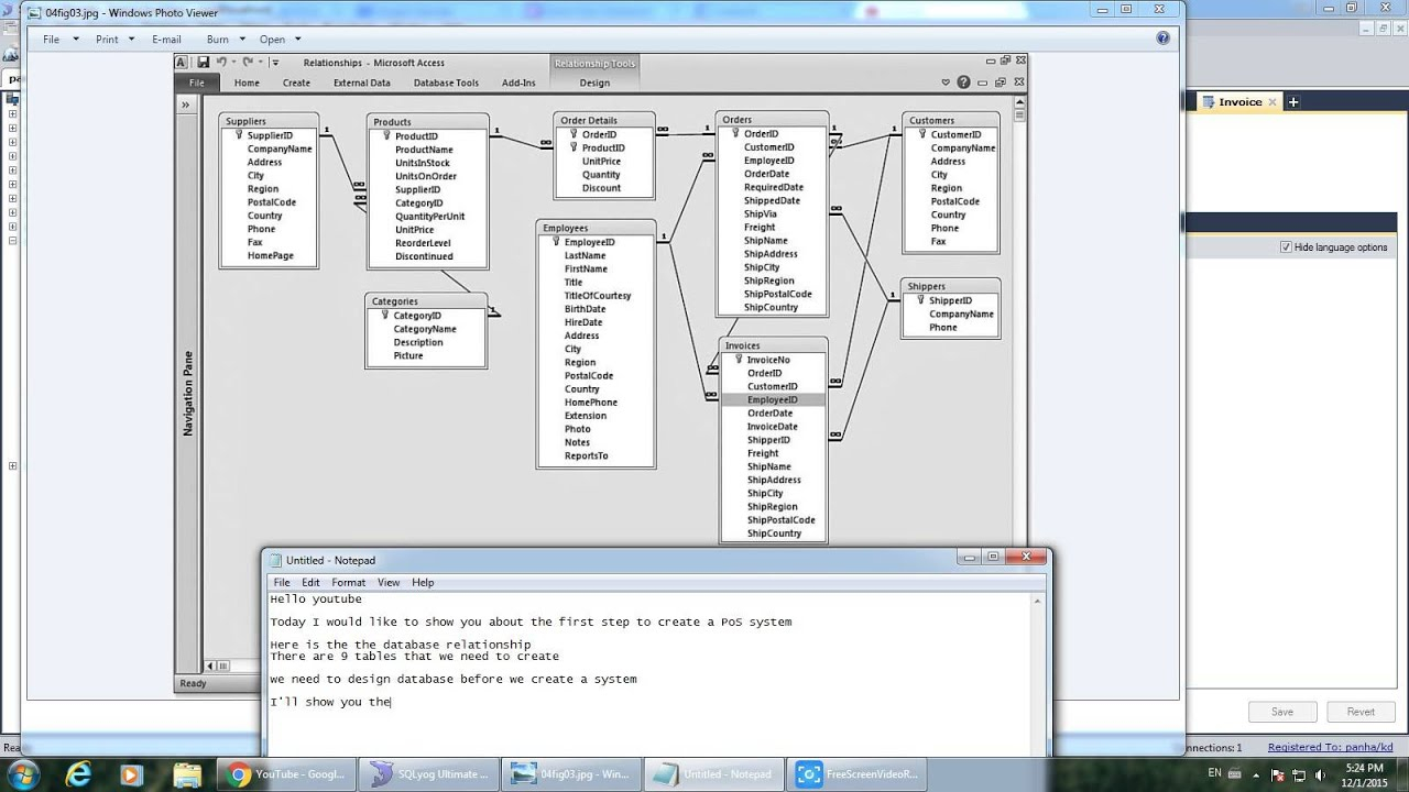 Pos System Database Relationship