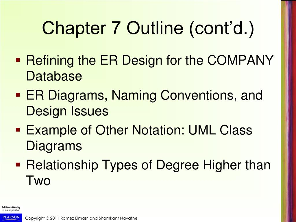 Ppt - Chapter 7 Data Modeling Using The Entity-Relationship