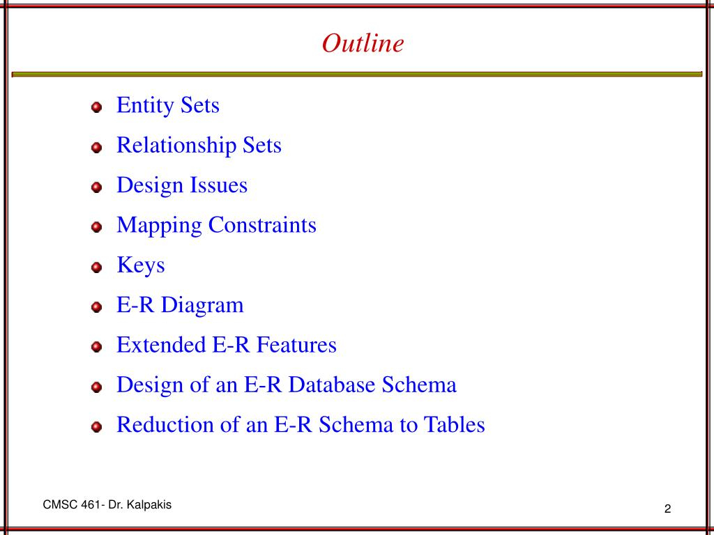 Ppt - Entity-Relationship Model Powerpoint Presentation