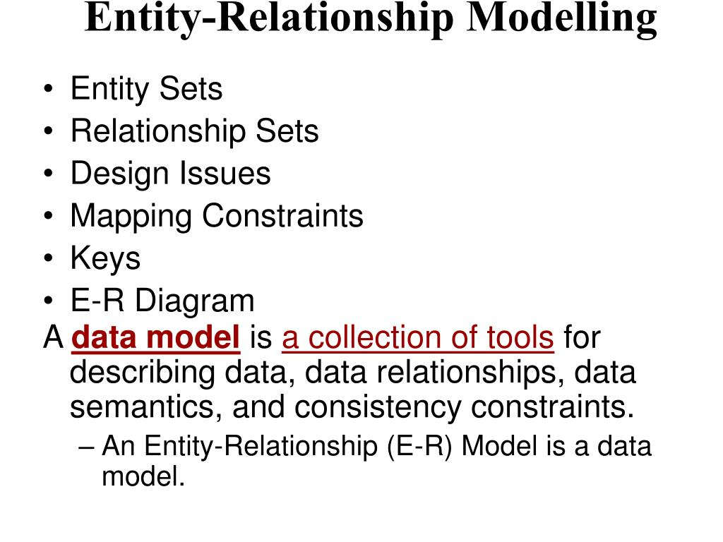 Ppt - Entity-Relationship Modelling Powerpoint Presentation