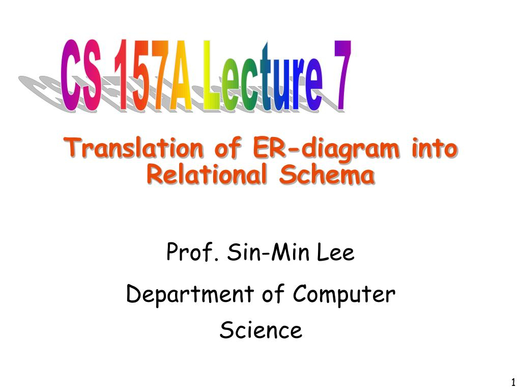 Ppt - Translation Of Er-Diagram Into Relational Schema