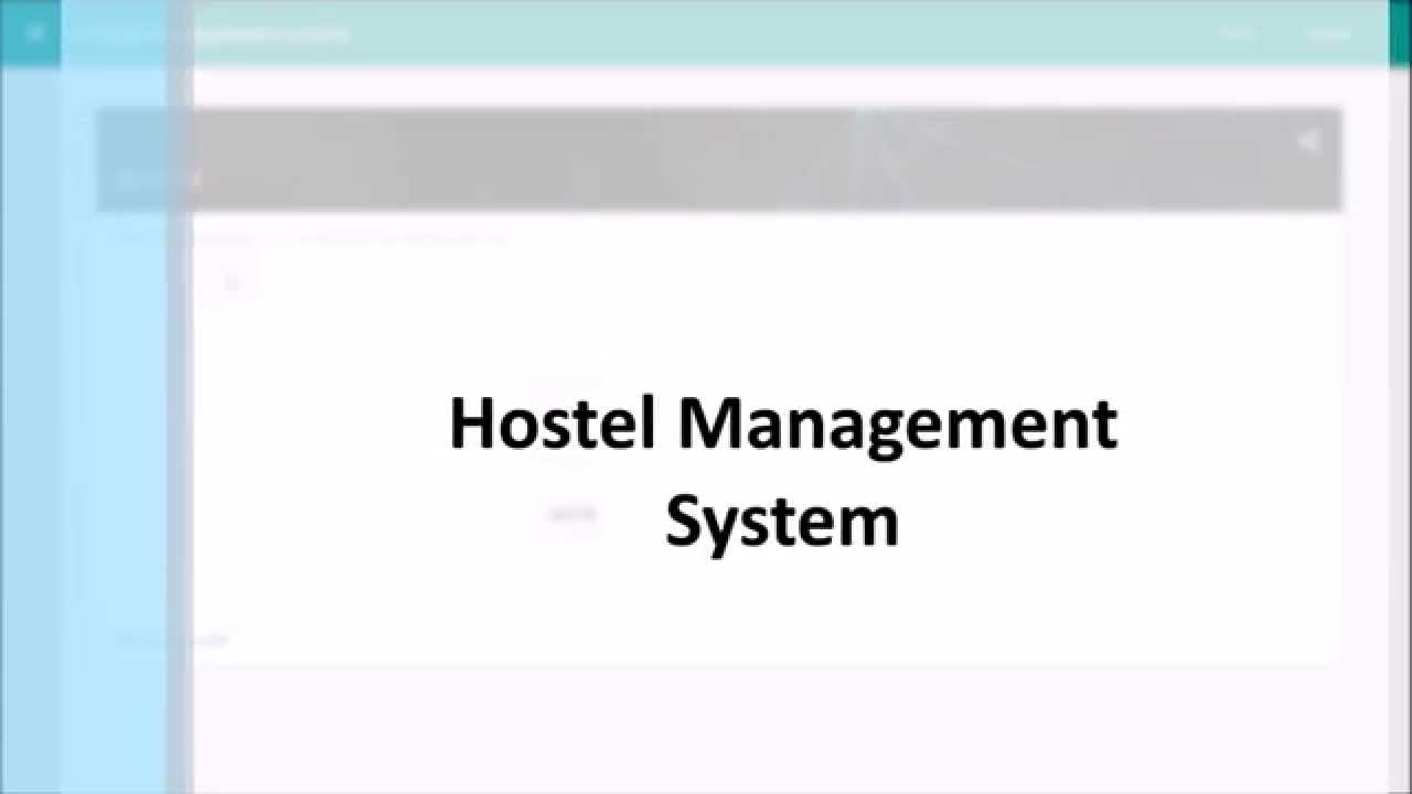 Project ][ Django ]Hostel Management System - Youtube