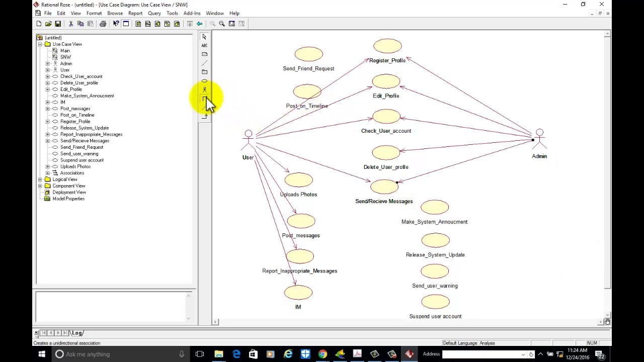 Usecase Diagram Example For Social Networking Websites With Rational Rose