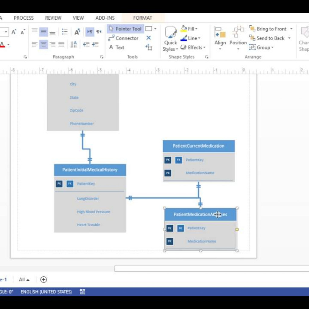 Visio схема базы данных