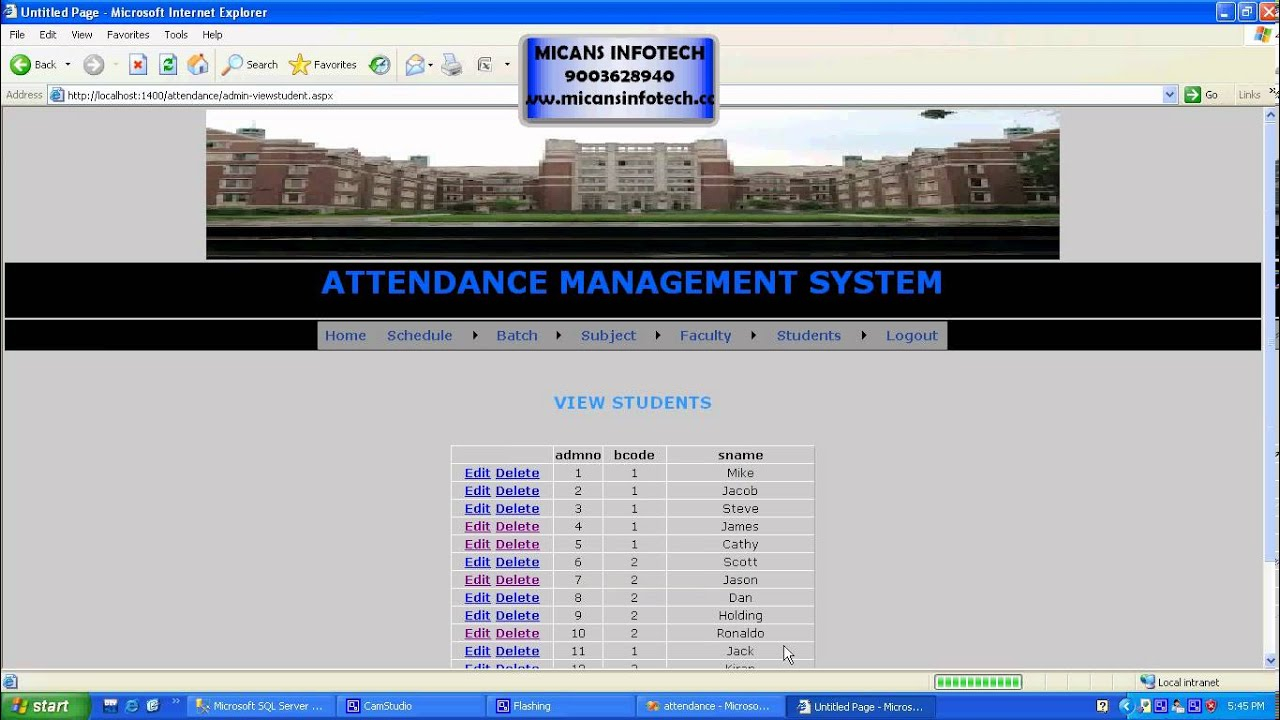 ATTENDANCE MANAGEMENT SYSTEM YouTube