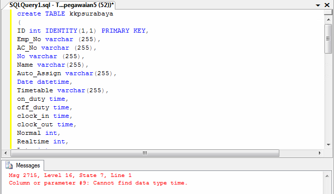 Cannot Find Data Type Time Sql Server 2008 R2 Stack Overflow