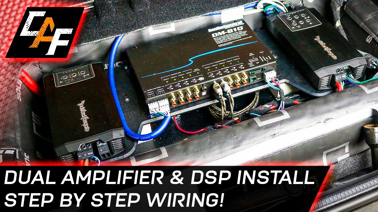 Car Audio Wiring Dual Amplifier And DSP Install YouTube