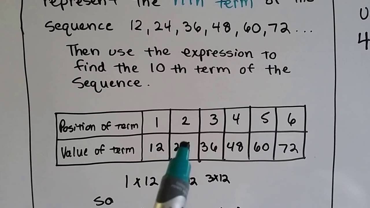 Grade 6 Math 10 7 Patterns And Sequences YouTube