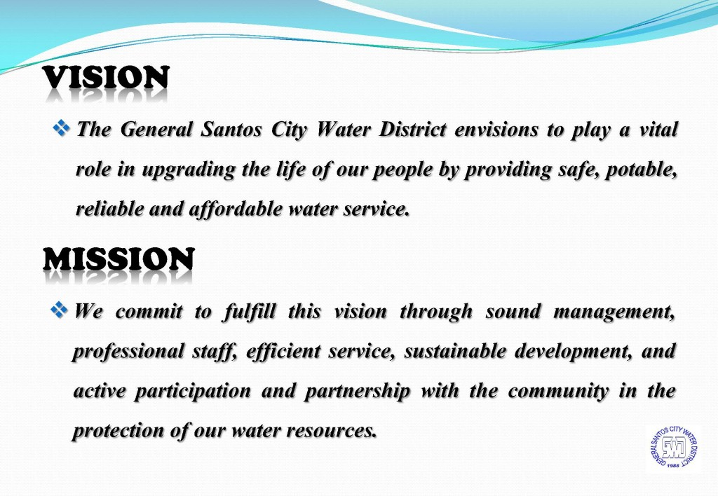 Mission Vission General Santos City Water District