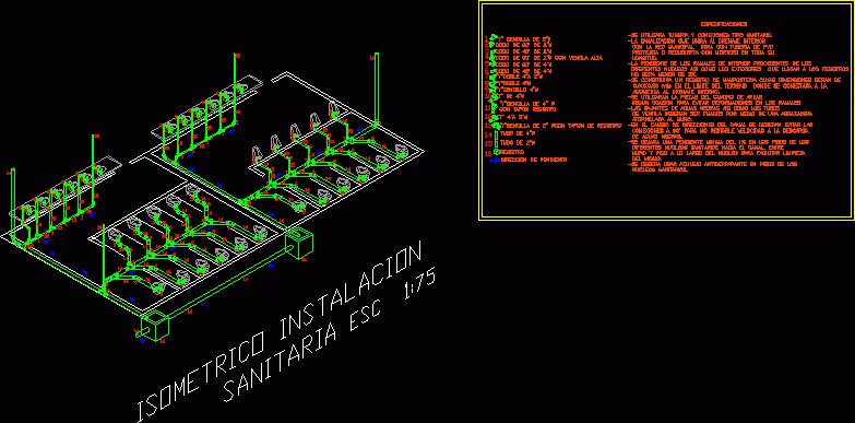 Public Toilets Plumbing Layout Isometric 97 9 KB Bibliocad