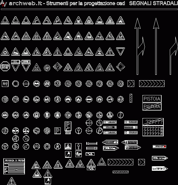 Road Signs DWG Block For AutoCAD Designs CAD