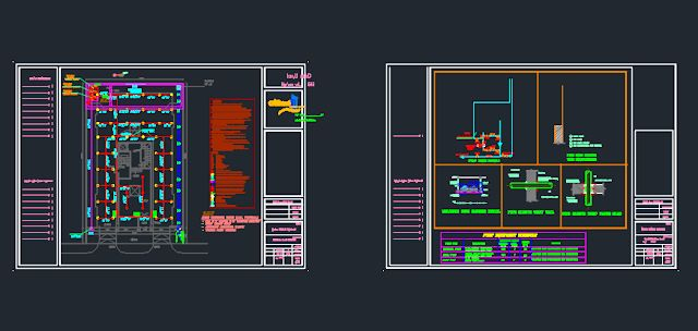 AutoCAD Shop Drawings For A Fire Fighting Project DWG 