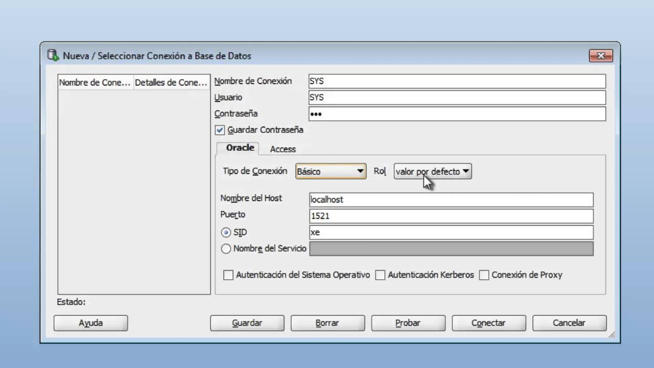 Crear Conexiones Con Oracle SQL Developer YouTube