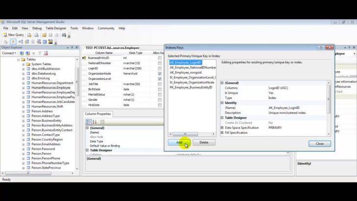 ER Diagram In Sql SERvER Management Studio