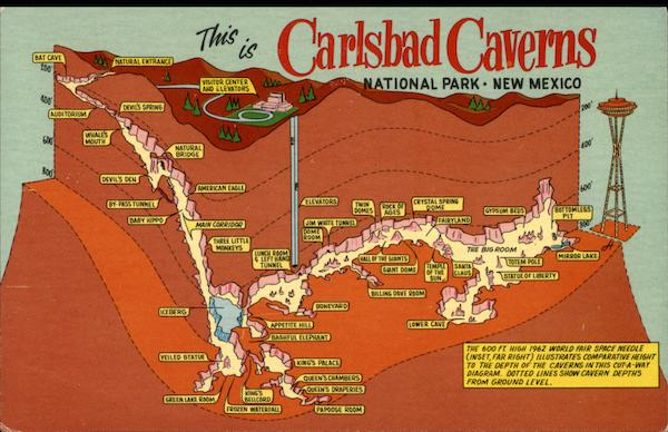 Depth Map Of Carlsbad Caverns National Park