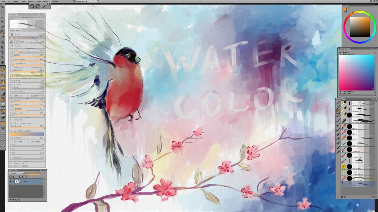 Digital Watercolor Tutorial YouTube