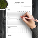 Download Printable Simple Monthly Chore Chart Template PDF