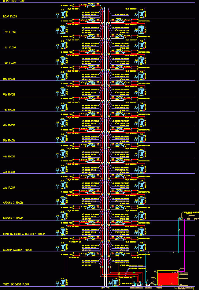 Fire Fighting System DWG Section For AutoCAD Designs CAD