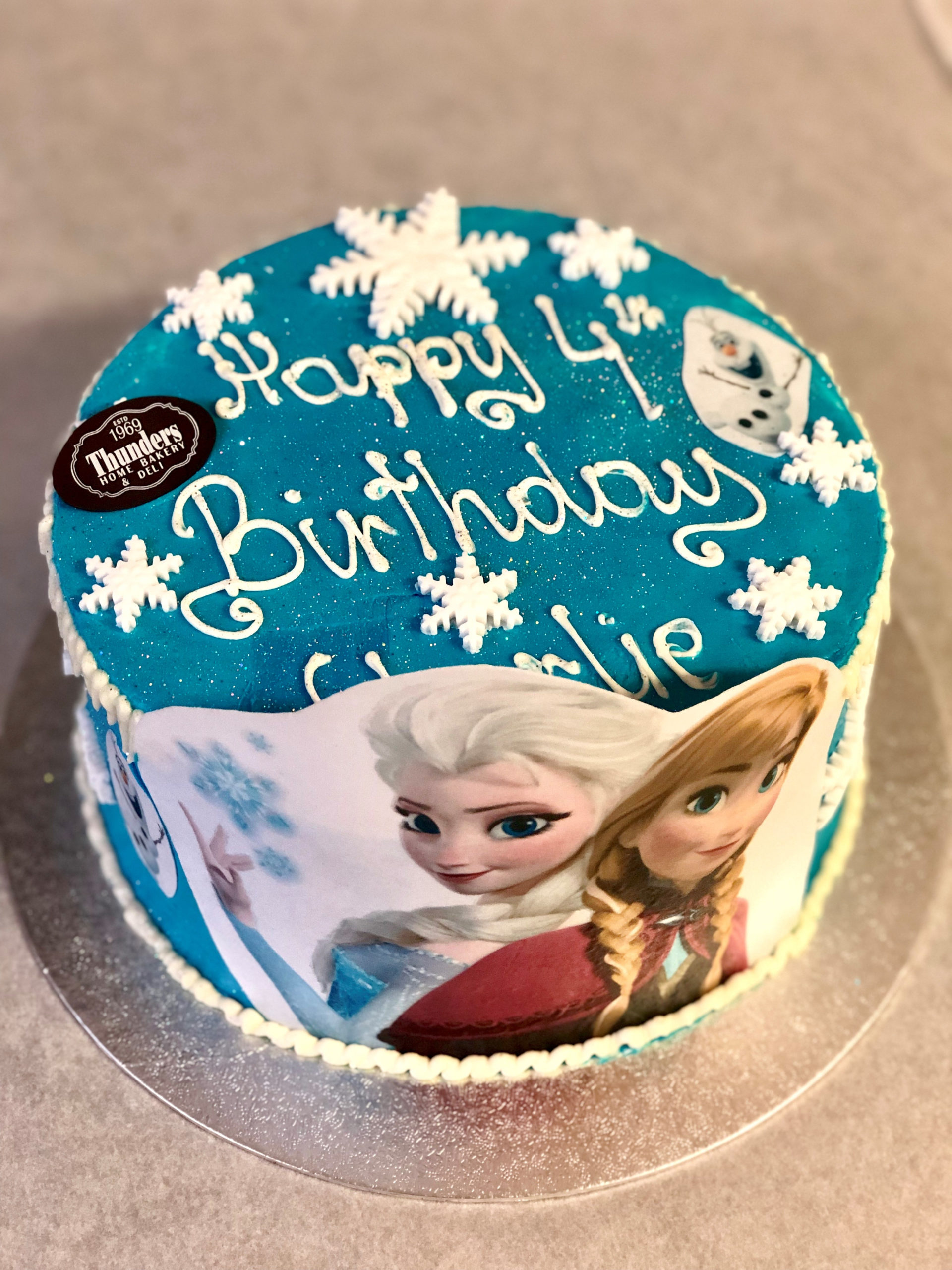 Frozen Movie Cake Thunders Bakery