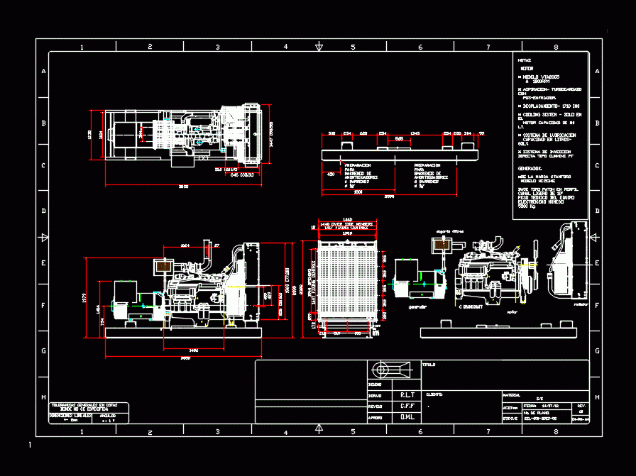 Genset DWG Block For AutoCAD Designs CAD