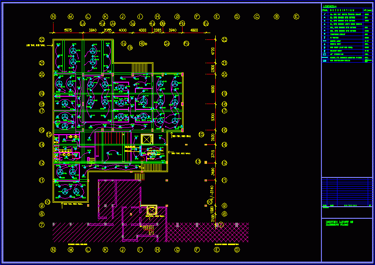 Hotel Plan Electrical Layout DWG Plan For AutoCAD 