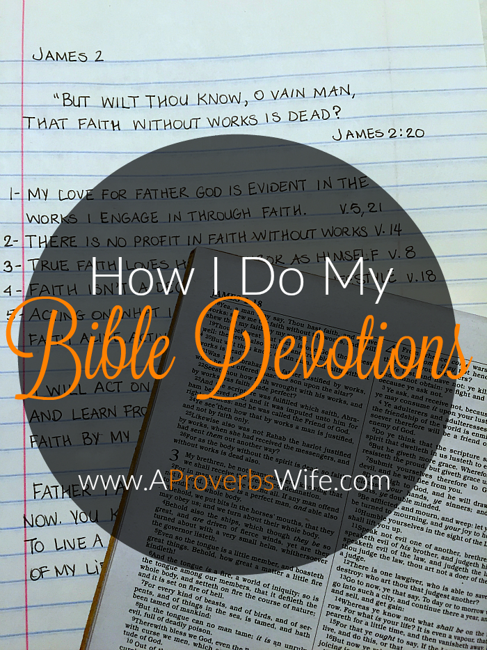 How I Do My Bible Devotions A Proverbs Wife