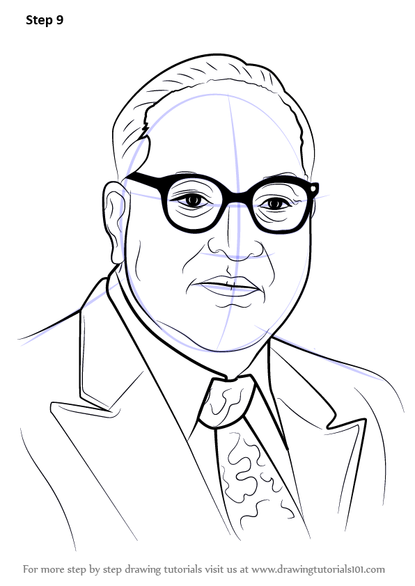 Learn How To Draw Babasaheb Ambedkar Politicians Step By 