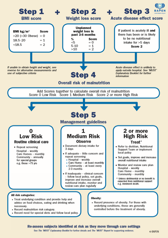 Malnutrition Universal Screening Tool MUST Blackpool 